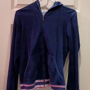 Vintage Juicy Couture hooded Zip up navy blue
